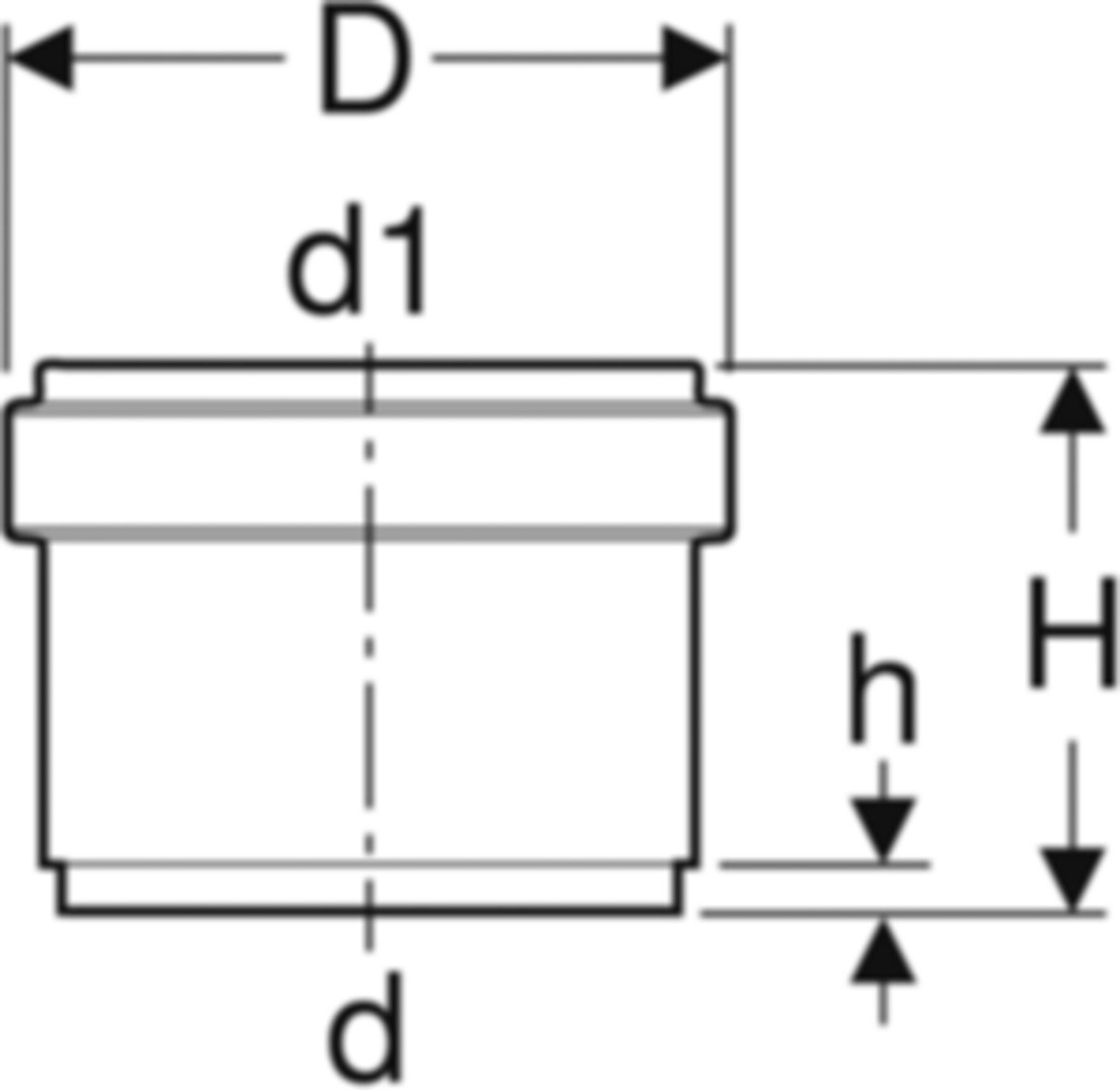 Steckmuffe red. 56/50mm 361.752.16.3 - Geberit-PE-Formstücke