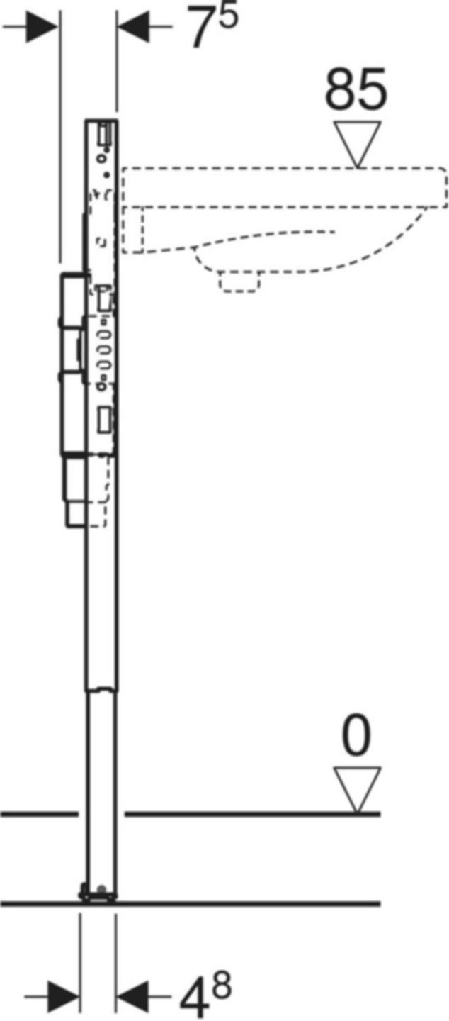 Waschtisch-Element mit UP-Sifon Typ 98/82 111.547.00.2 - Geberit-Duofix