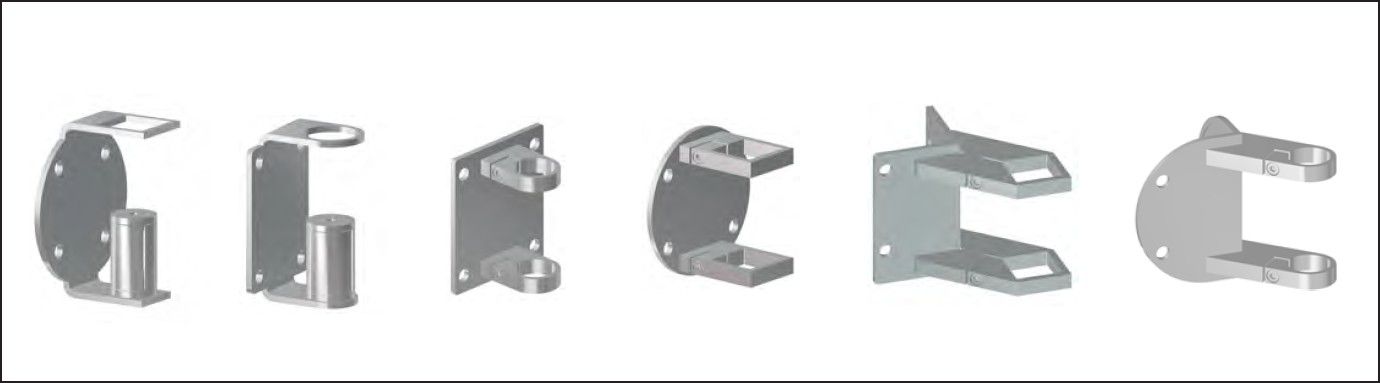 Pfosten-Klemmhalter runde Form 42.4 mm geschliffen/Platten 8 mm 127810 - INOXTECH-Handlauf-/Geländer-System