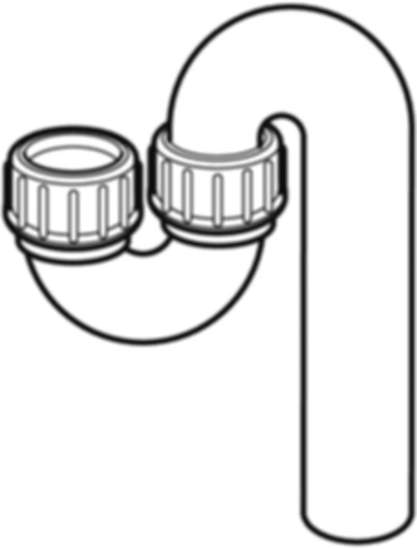 Sifon, senkrecht/senkrecht d 50/ 56mm 152.041.16.1 - Geberit-Sifon + Apparateanschlüsse