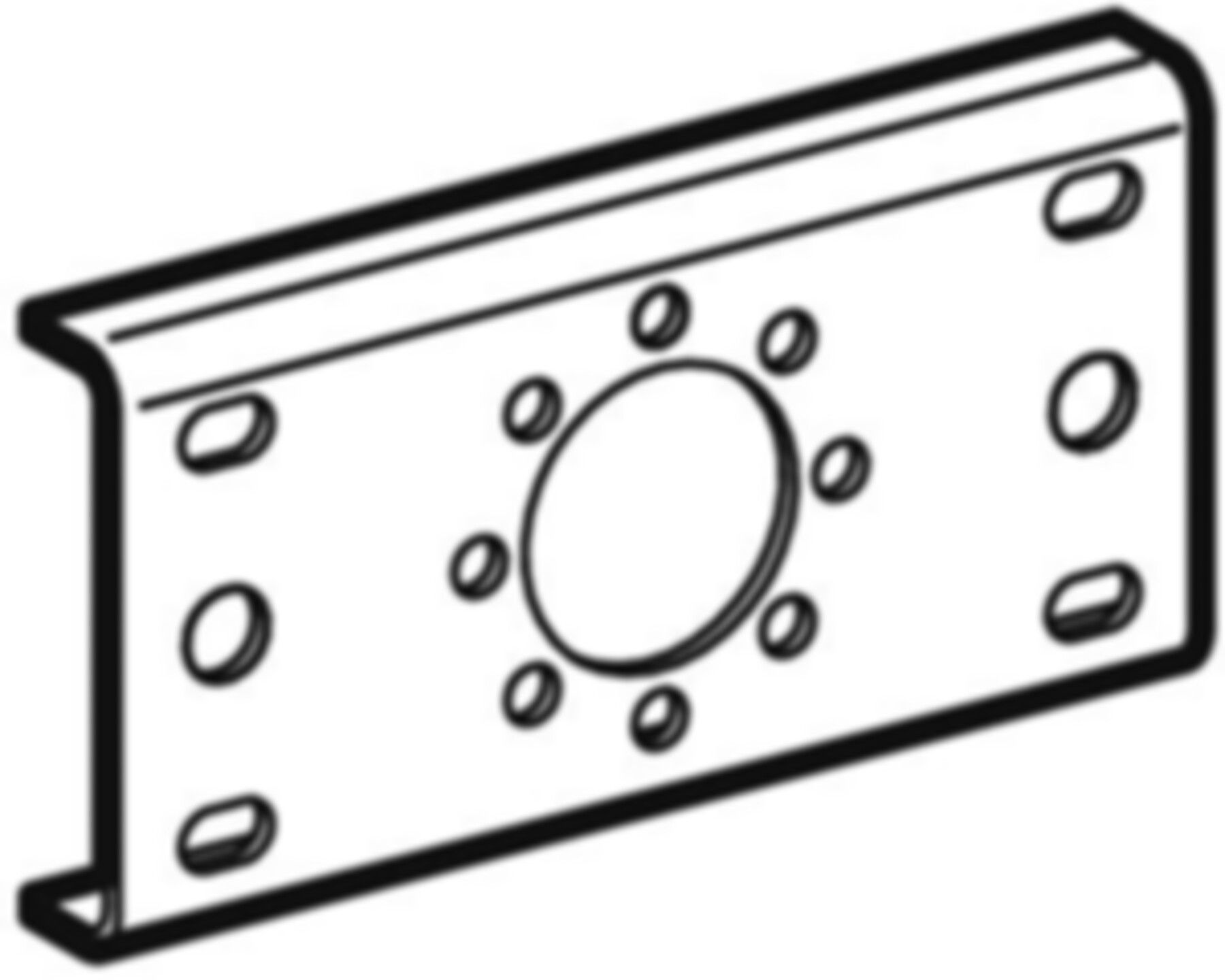 Montageplatte einfach 601.736.00.1 gerade / kurz - Geberit-Push Fit-Formstücke