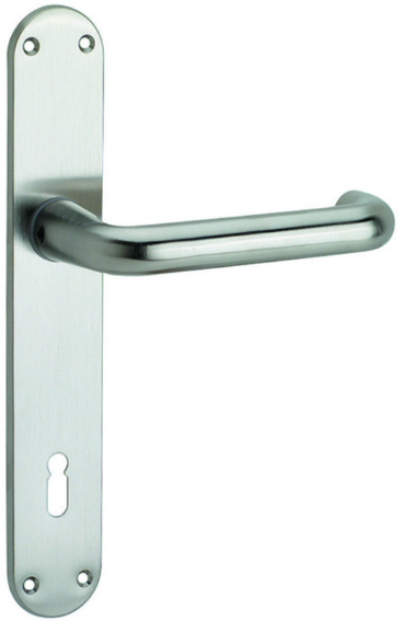 MEGA Türdrücker 32.250, vernickelt matt 16mm, 4-Kant: 8mm, TS: 38-50mm - Tür- und Sichtbeschläge