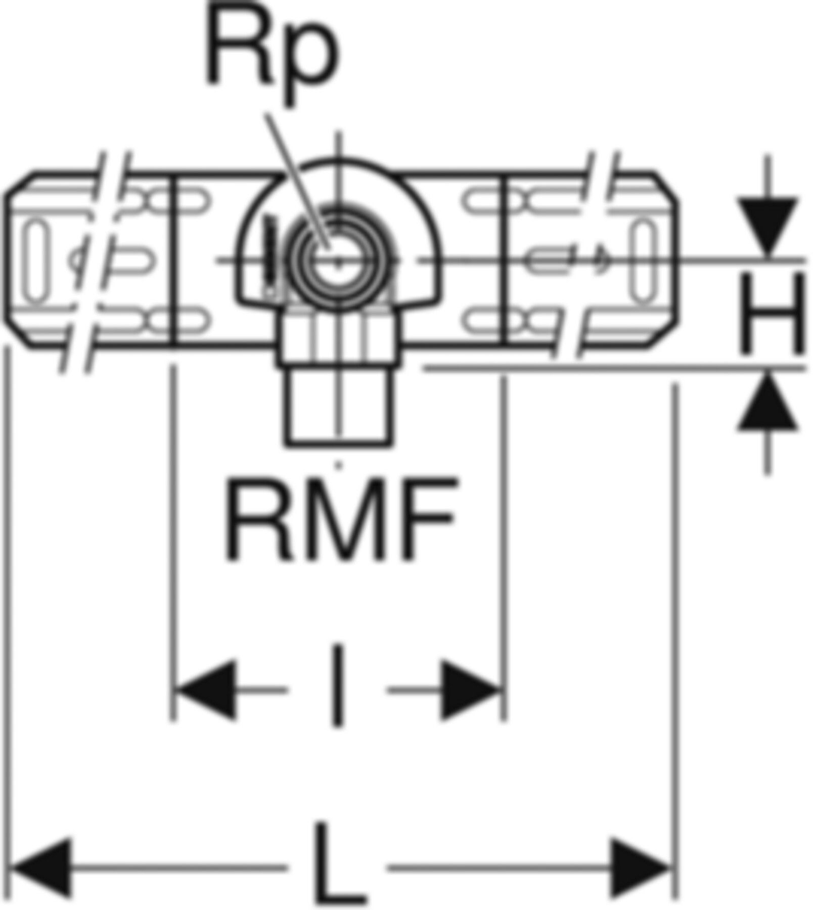 Anschlusswinkel 90° einfach 1/2"- MF1/2" abgesetzt, mit Aussengewinde 632.851.00.2 - Geberit-Push Fit-Formstücke