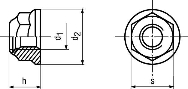 Sich-Mu mit Flansch St 8 vzb BN6783 DIN6926 M5 - Bossard Schrauben
