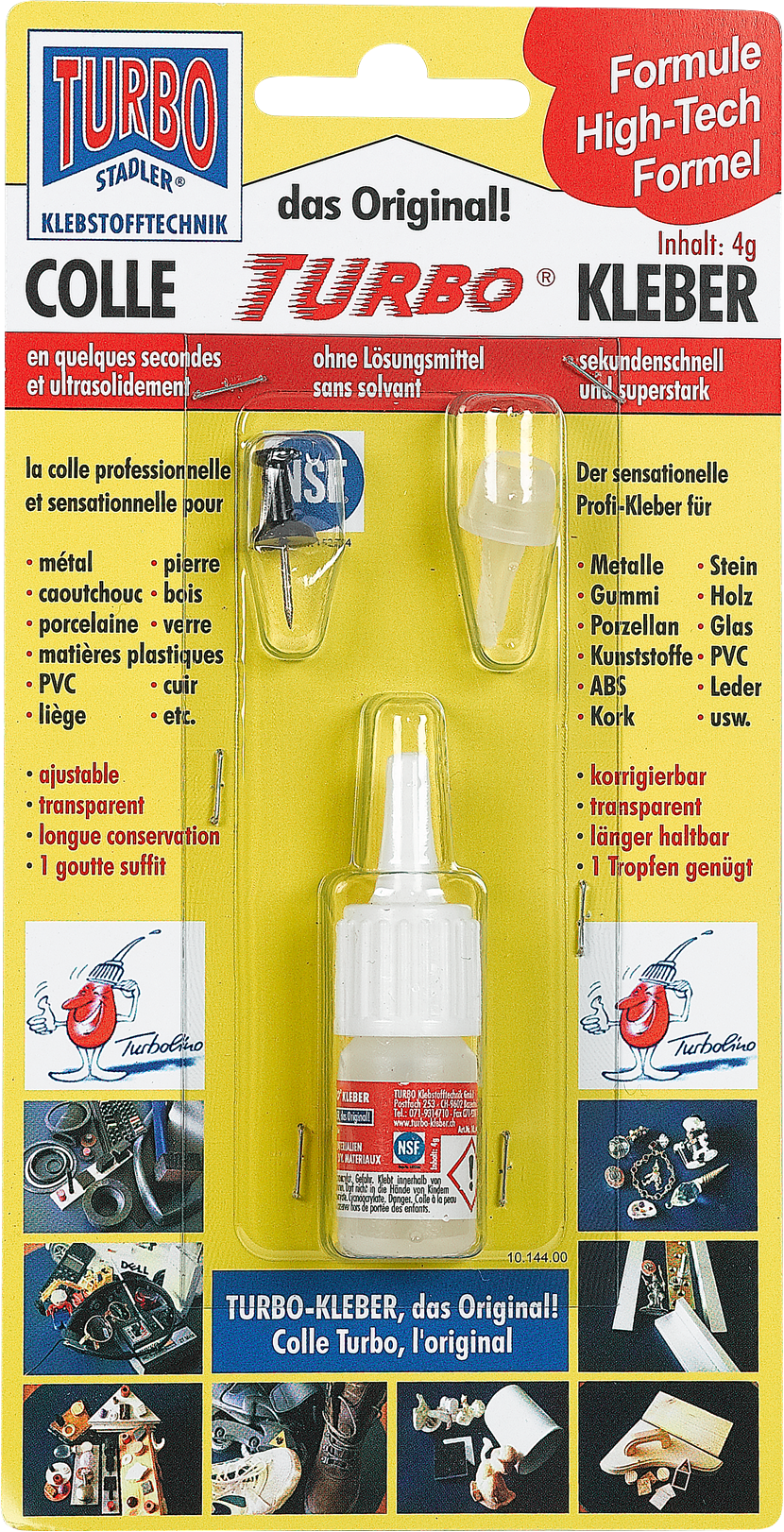 TURBO Sekundenkleber 4g Flasche Blister - Farben / Rostschutz