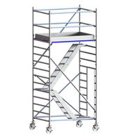 HB Treppen-Rollgerüst, Plattformlänge 1.80m, 1.40m TYp 733 , Standhöhe 3.4 m, EN 1004 - Bauwerkzeuge