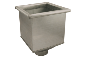 Rinnenkasten o/Stern 220/ 75 mm 155 Wulst 4-seitig - Cr-Ni Spenglereihalbfabrikate