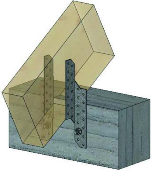 SIMPSON SPF 210R Sparrenpfettenanker rechts 210x32.5x2mm, verzinkt - Holzverbinder