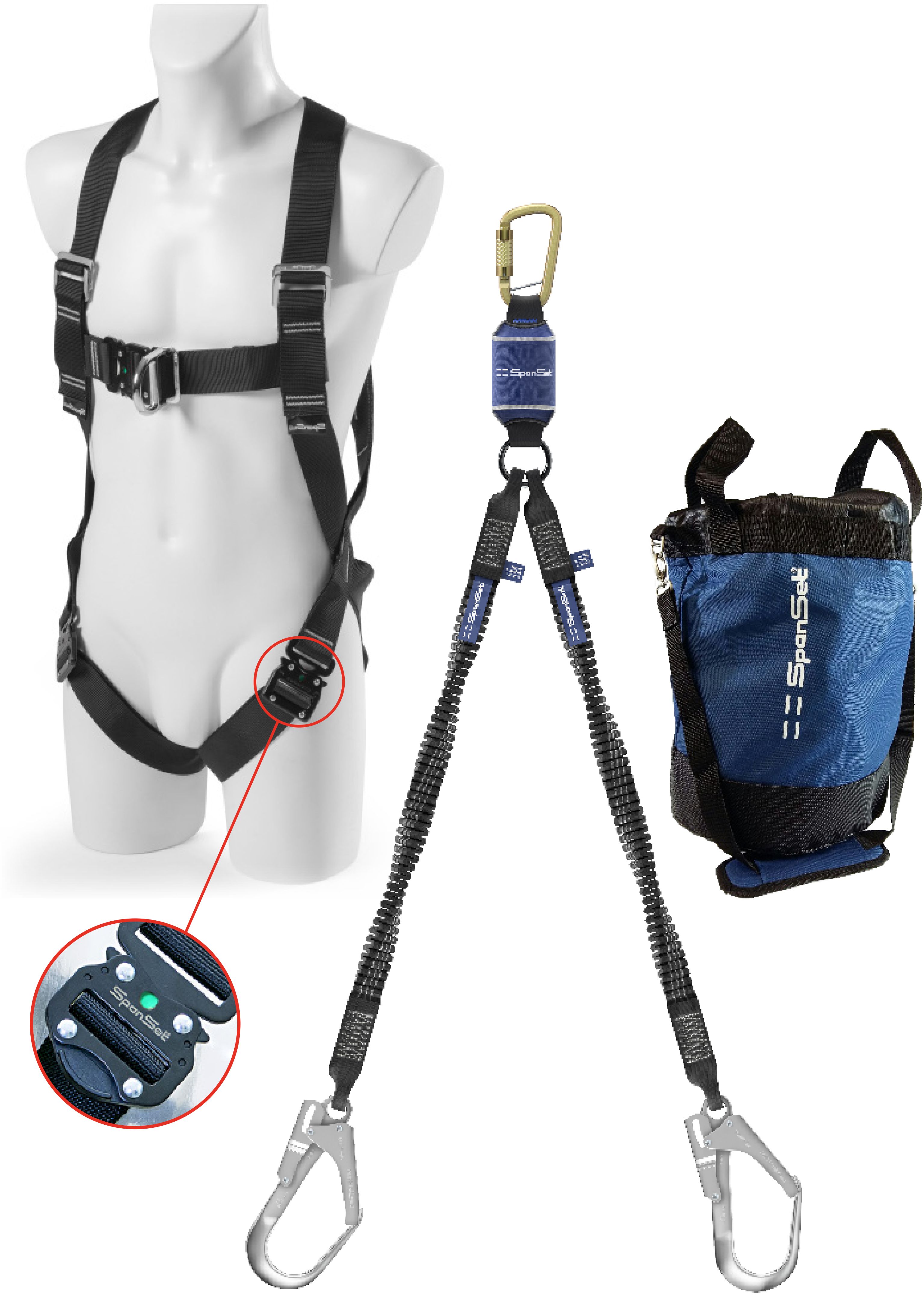 SPANSET Safety-Kit für den Gerüstbau (Profi) Typ SK-102 2-Punkt-Auffangg., El. Y-Falldämpferl. - Arbeitsschutz
