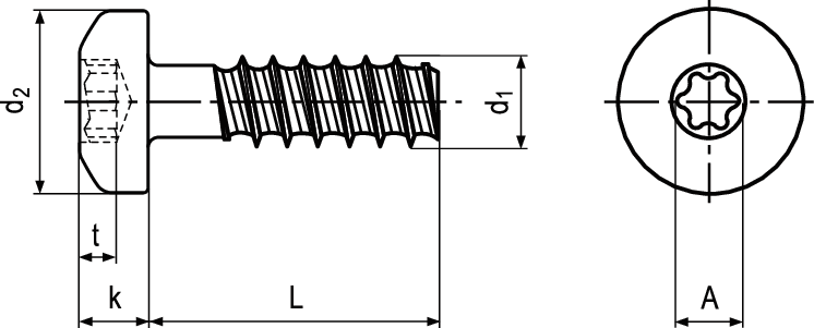 DELTA PT® WN 5452 Torx® Autos® vzb BN20173 25 x 6 WN 5452 / 8 I - Bossard Schrauben