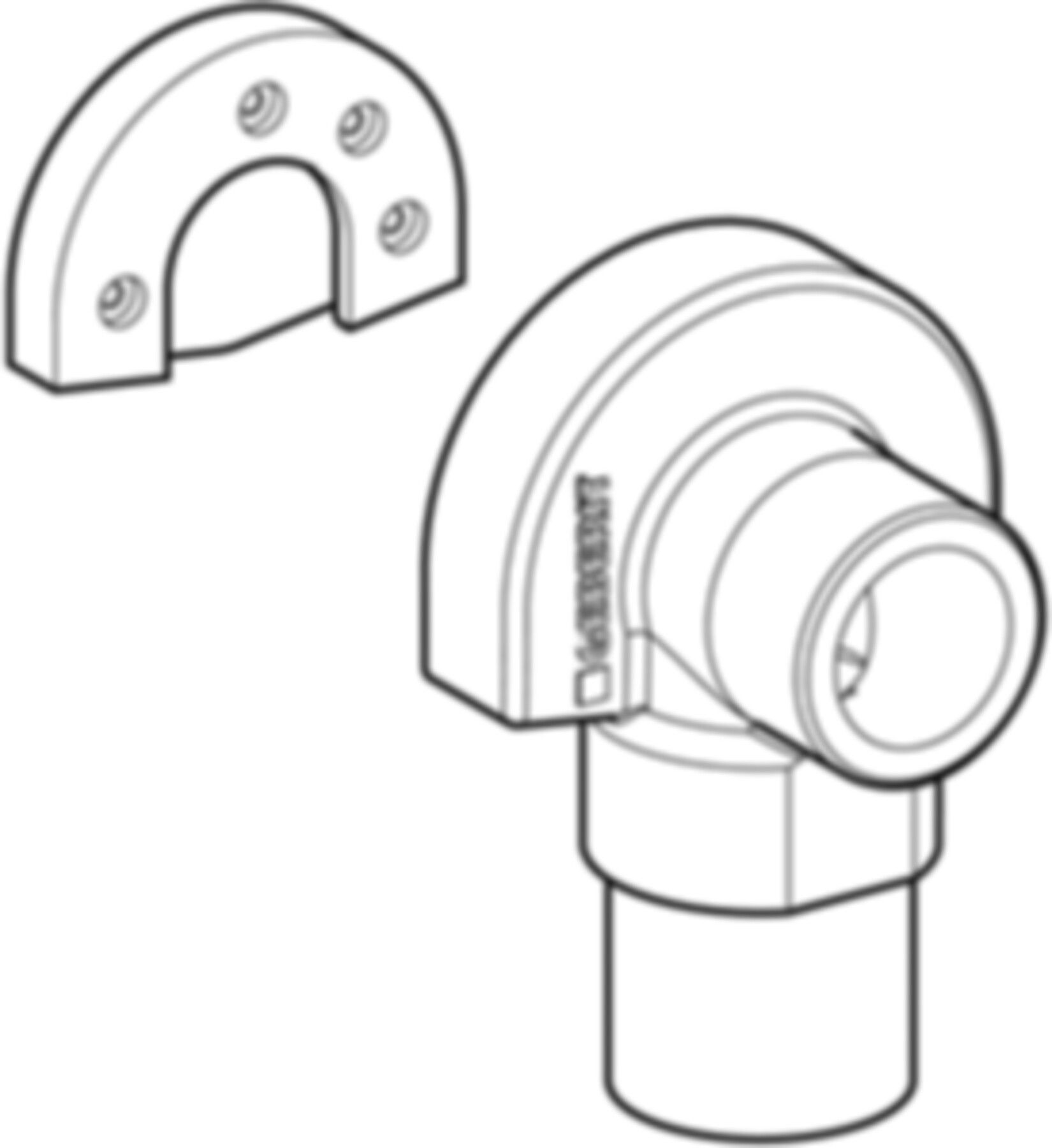 Schalldämm-Set EPDM 1/2" 601.801.00.1 zu Anschlusswinkel 90° einfach - Geberit-Push Fit-Formstücke