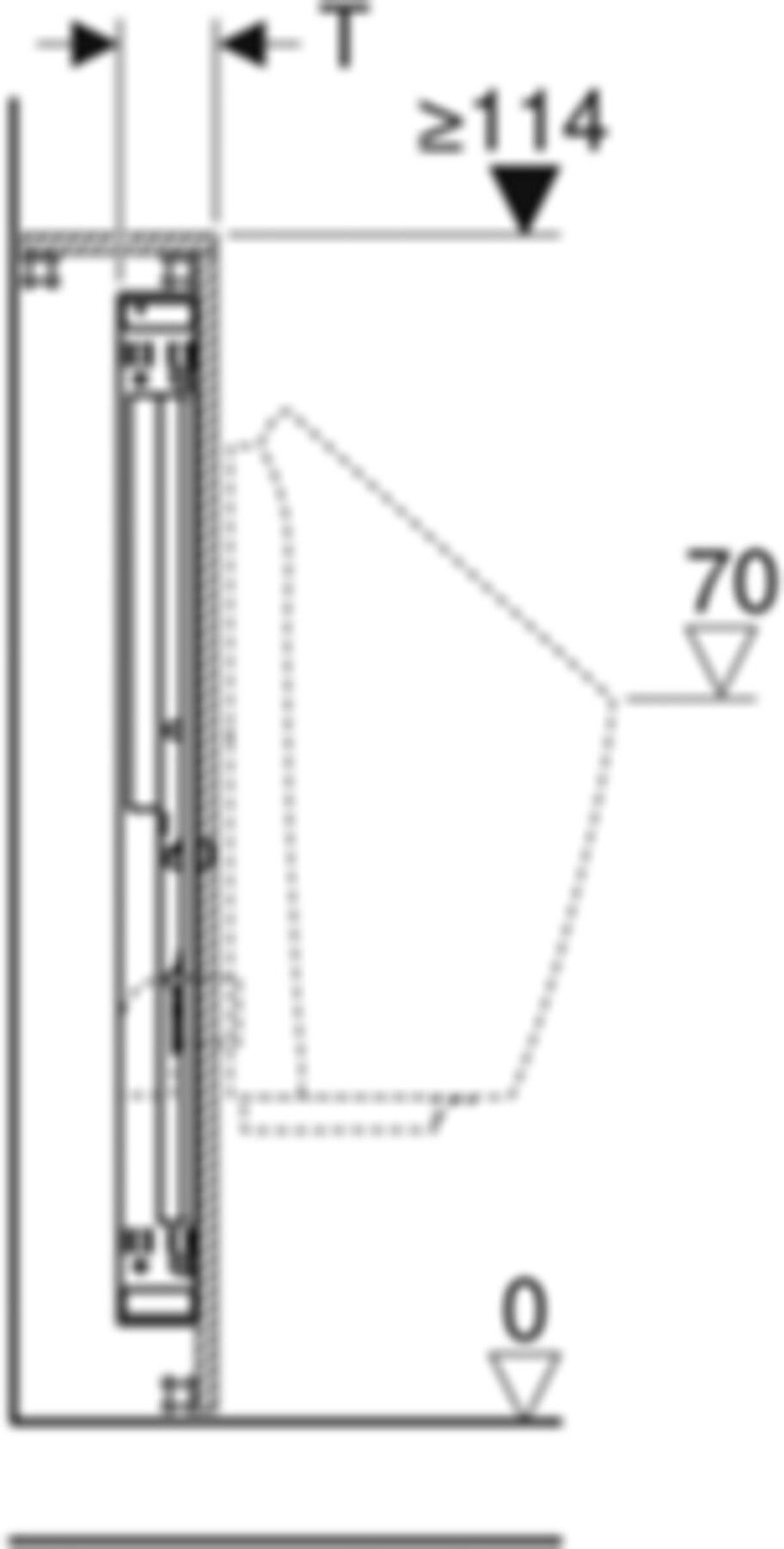 Urinal-Element Universal, Typ 112/130 Keramik int.Urinalsteuerung 461.628.00.1 - Geberit-GIS