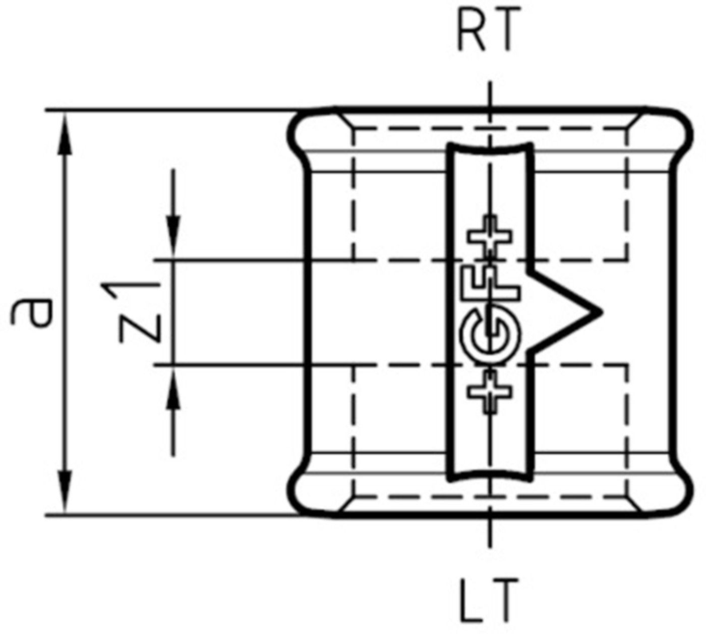 Muffe R-L 271 V 1/2" 770 271 204 - GF verz. Tempergussfittings
