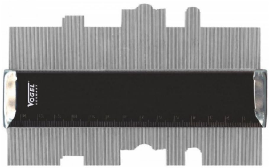 VOGEL Profillehre 150 x 40mm, mit gehärteten Stiften - Kontrollieren