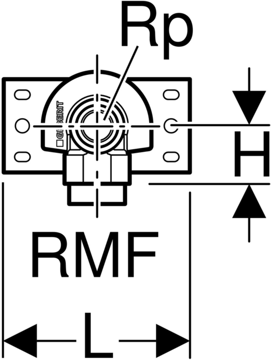 Anschlusswinkel 90° einfach 1/2"- MF1/2" mit Aussengewinde 632.861.00.2 - Geberit-Push Fit-Formstücke