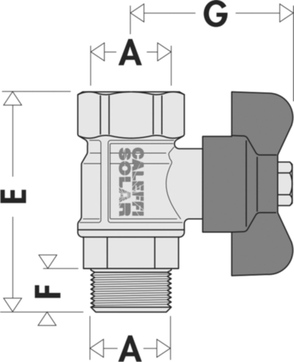 Caleffi Schnellentlüfter Typ 250 Solar m/Absperrhahn 3/8" AG - Automatische Entlüfter