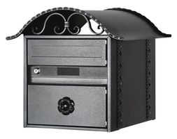 Rustico, BxHxT= 315x310x392mm Alu pulverbeschichtet, schwarz - Briefkasten Huber