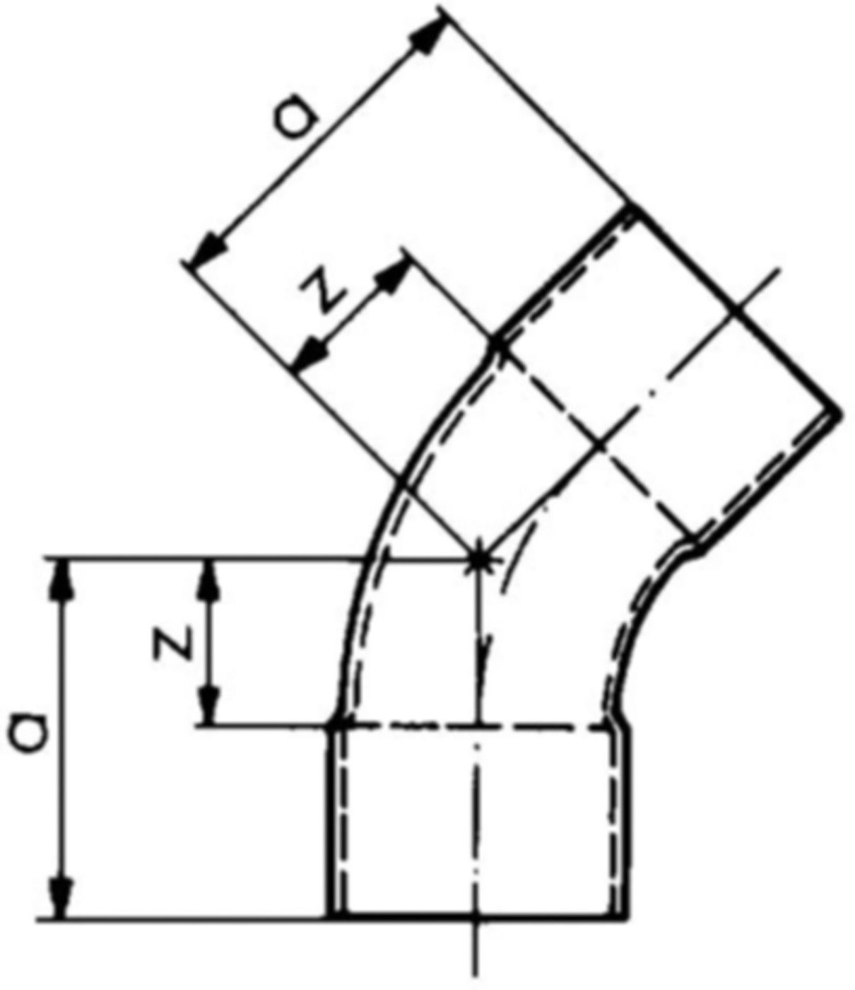 Löt-Bogen 45° 7041 54 mm 767 041 013 - GF Lötfittings
