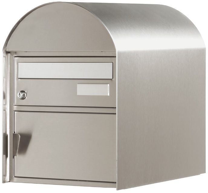 Airolo, BxHxT= 302x412x408mm Chromstahl geschliffen - Briefkasten Huber