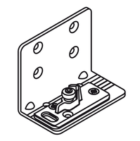 HAWA-PORTA Bodenführung, Porta 60/100 65x28x19mm, für Bodenbefestigung - Schiebetür- und Schiebetorbeschläge