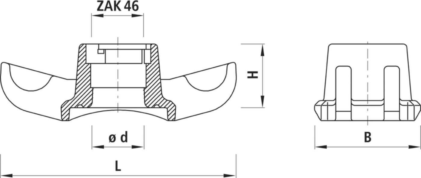 Universal-Anbohrschelle Zak 3521 - Hawle Hausanschluss- und Anbohrarmaturen