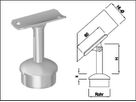 Steckkonsole bewegl mit halbr Rohrkappe Pfos 42.4mm,HL48.3mm,TH50mm,geschl. - INOXTECH-Handlauf-/Geländer-System