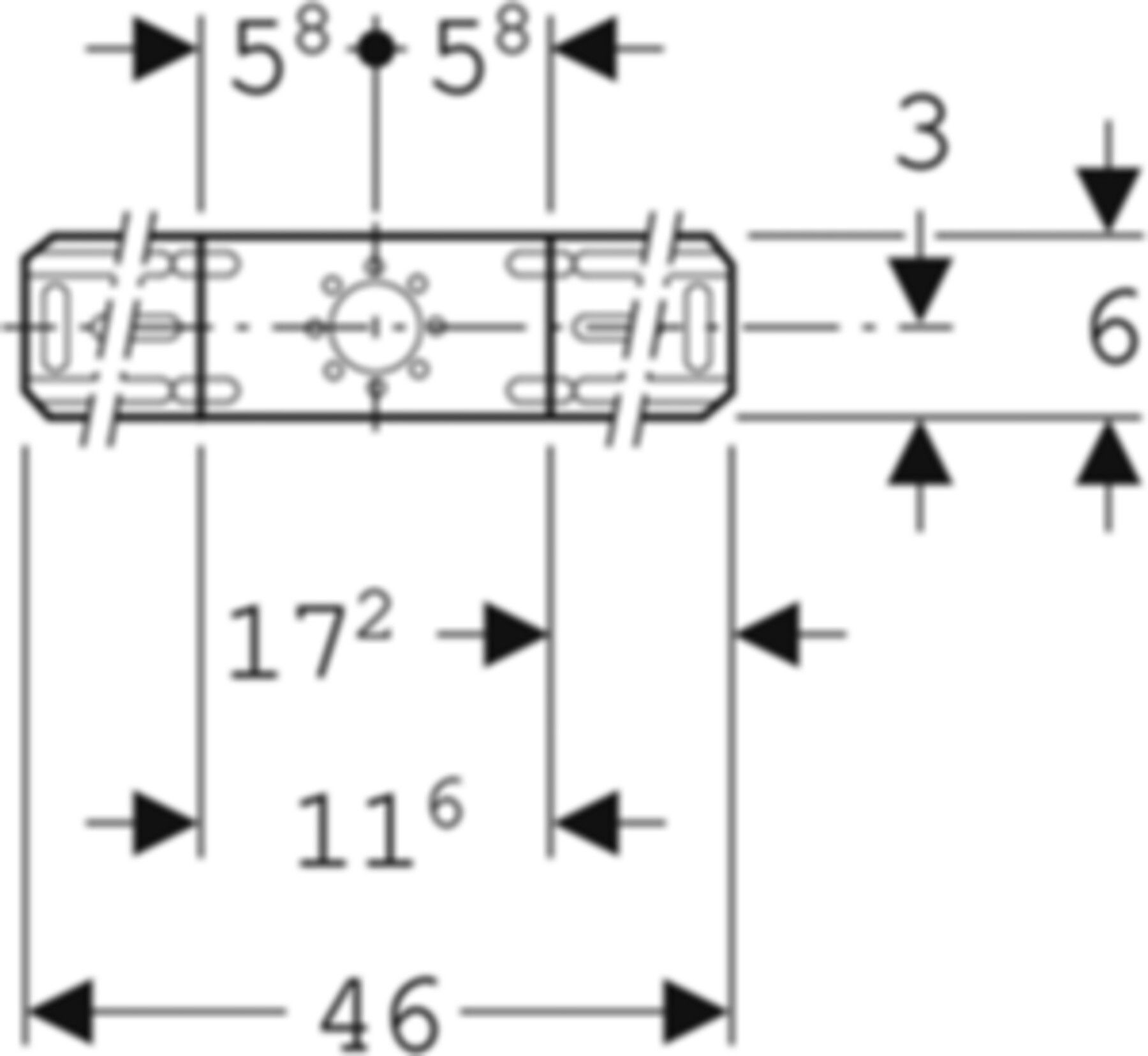 Montageplatte einfach 601.733.00.1 abgesetzt - Geberit-Push Fit-Formstücke