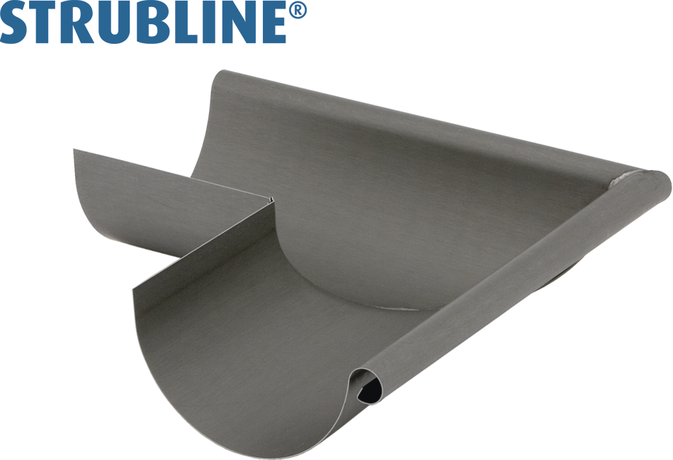Rinnenwinkel äussere 250 mm 140 gefalzt/gelötet "Strubline" - Zink vorbew. Spenglereihalbfabrikate
