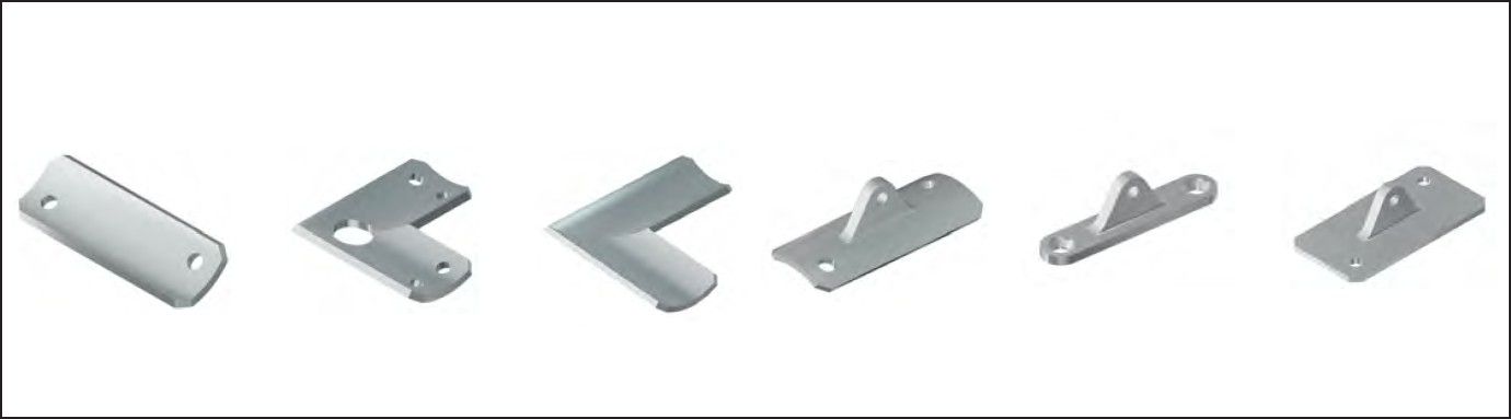 Auflagebleche schmale Ausführung 0 Ø 42.4 mm L 60 mm geschliffen 1.4301 - INOXTECH-Handlauf-/Geländer-System