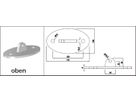 Aufhängeplatten oben Oval mit 2 Befestigungslöcher - INOXTECH-Handlauf-/Geländer-System