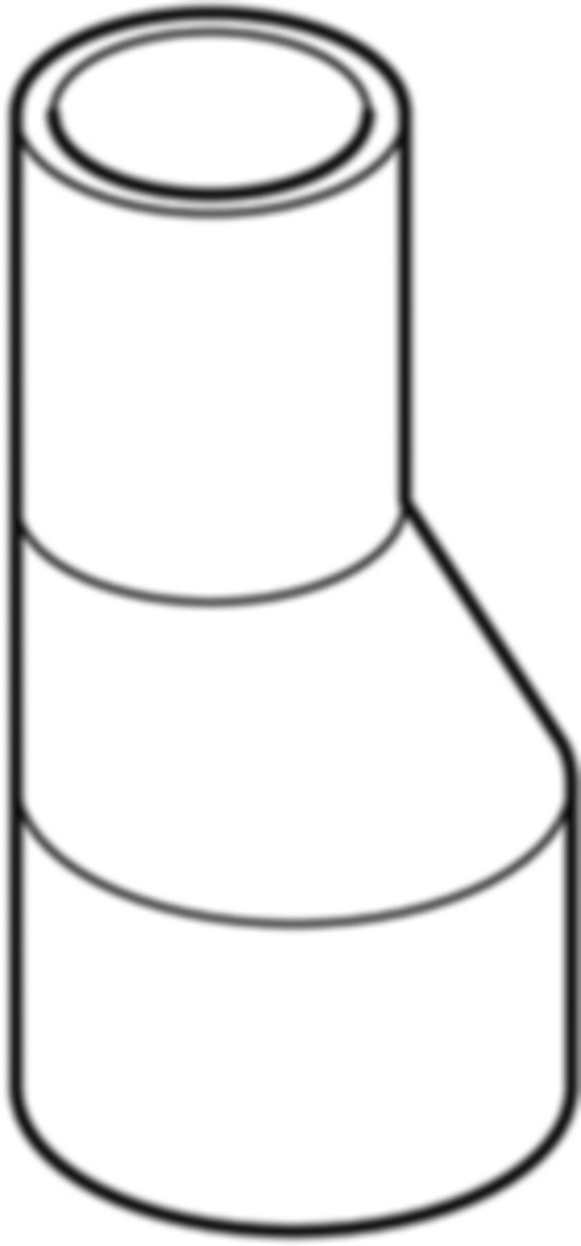 Reduktion exzentrisch lang 371.596.16.1 d 250/200mm - Geberit-PE-Formstücke