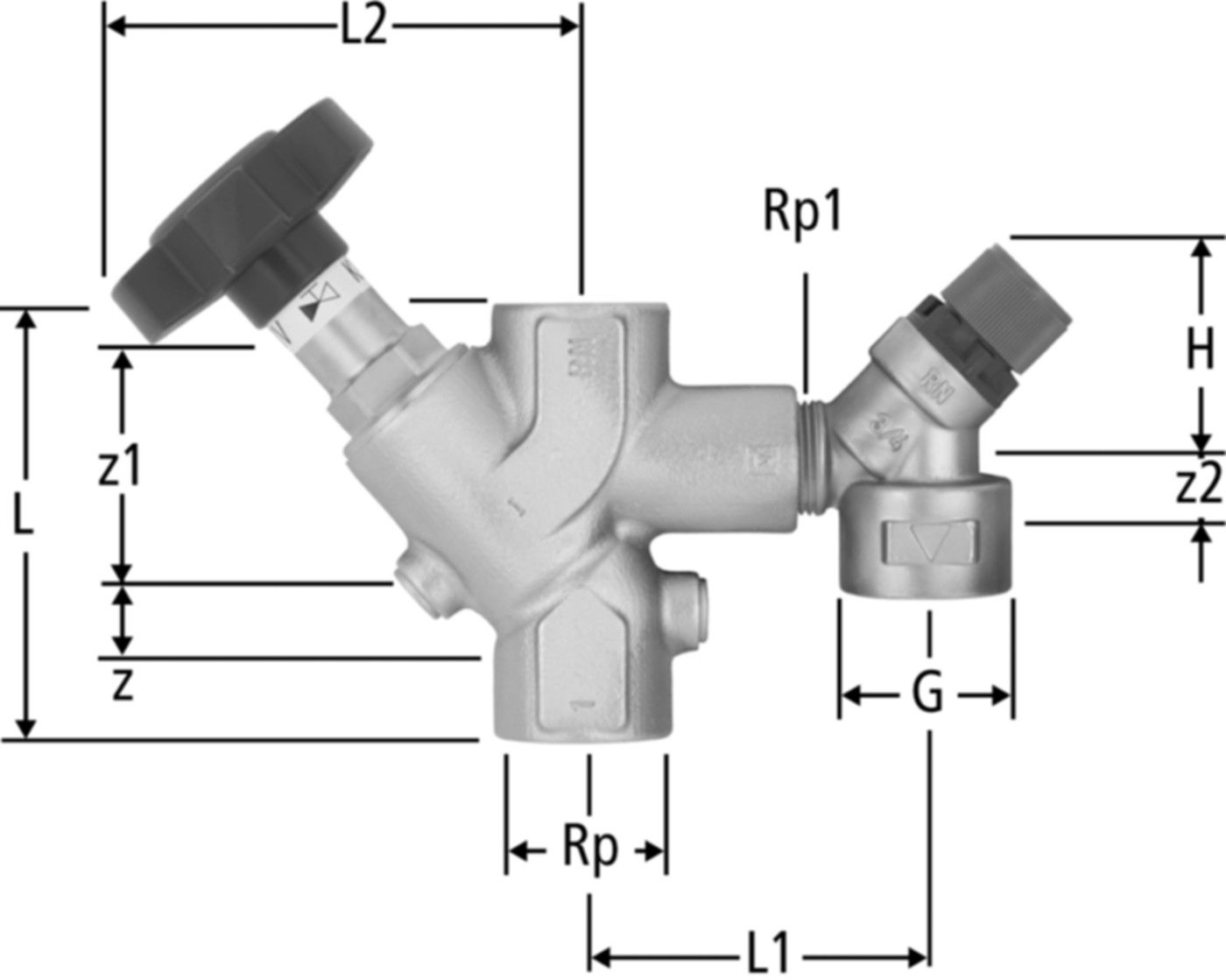 Absperr-SH-Garnitur 3/4" 13115.05 - Nussbaum Armaturen