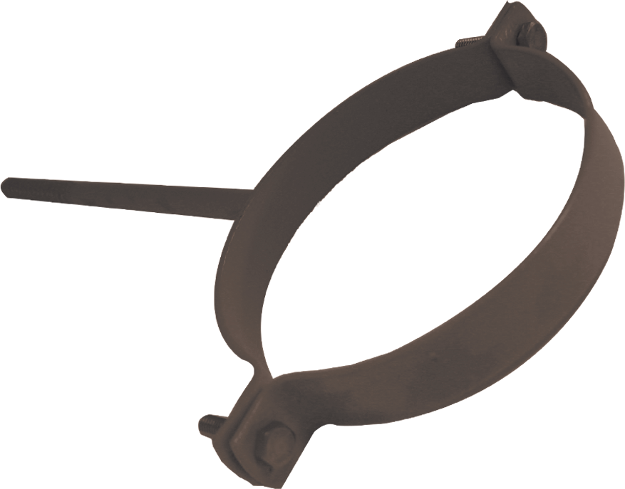 Braun HG 20 cm 75 mm 70.411 leichte Ausführung - Plastifizierte Sockelrohrschellen