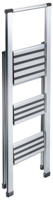 TECHNOCRAFT Alu-Klappleiter Slimstep 3 Stufen, 1265x440x54mm, max 150kg - Garten
