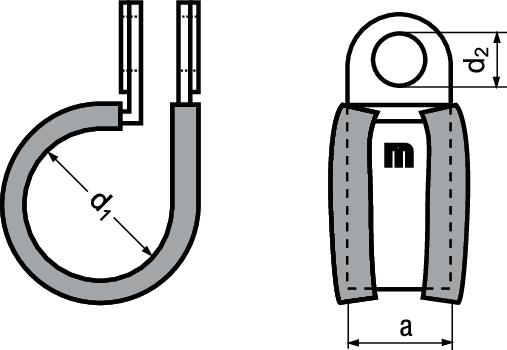 MIKALOR P-Clip W4 INOX A2 BN20573 DIN3016 AGID 15 / 12 - Schläuche, Schlauchbriden