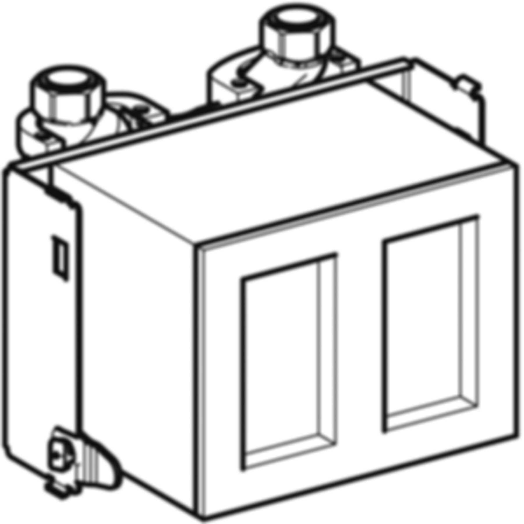 GIS-Montageplatte 461.162.00.1 mit 2 Wasserzählerstrecken mit UP-Ventil - Geberit Systemventile / Armaturen