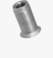 4576 Aluminium Blindnietmuttern Senkkopf, Rundschaft, offen
