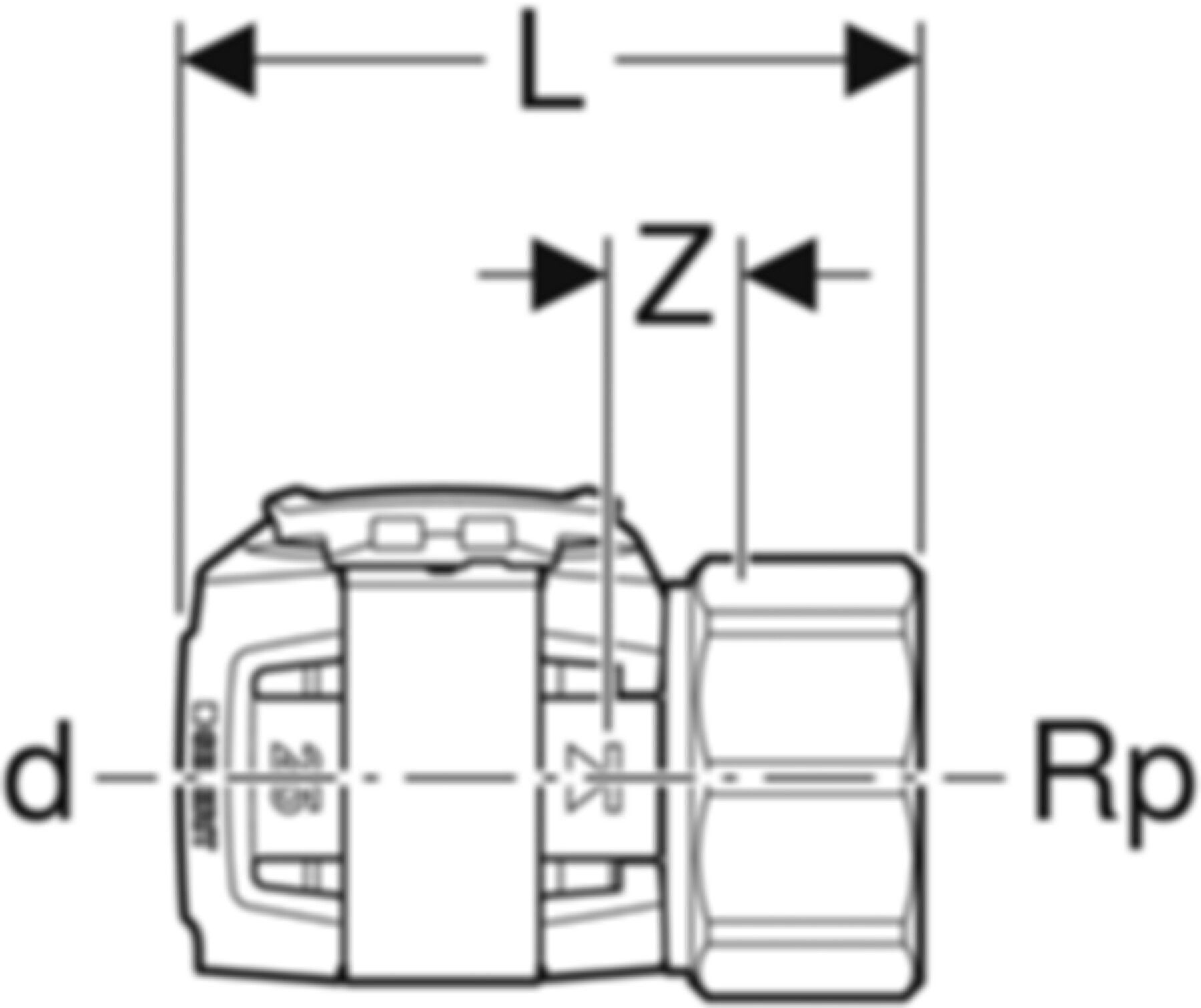 Übergang m/IG 16mm- 1/2" 620.410.00.1 - Geberit FlowFit-Rohre/Formstücke