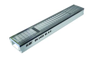 Flachrinne TOP 100 C250 mit verz. Maschenrost