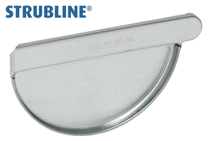 Anklemmboden links 200 mm 127 "Strubline" - Zink Spenglereihalbfabrikate