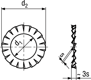 Fächerscheiben Form A St vzb BN781 DIN6798A M8a/8,2/14 - Bossard Schrauben