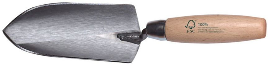 Handschaufel mit Holzheft Stahl geschmiedet - Gartenbauwerkzeuge
