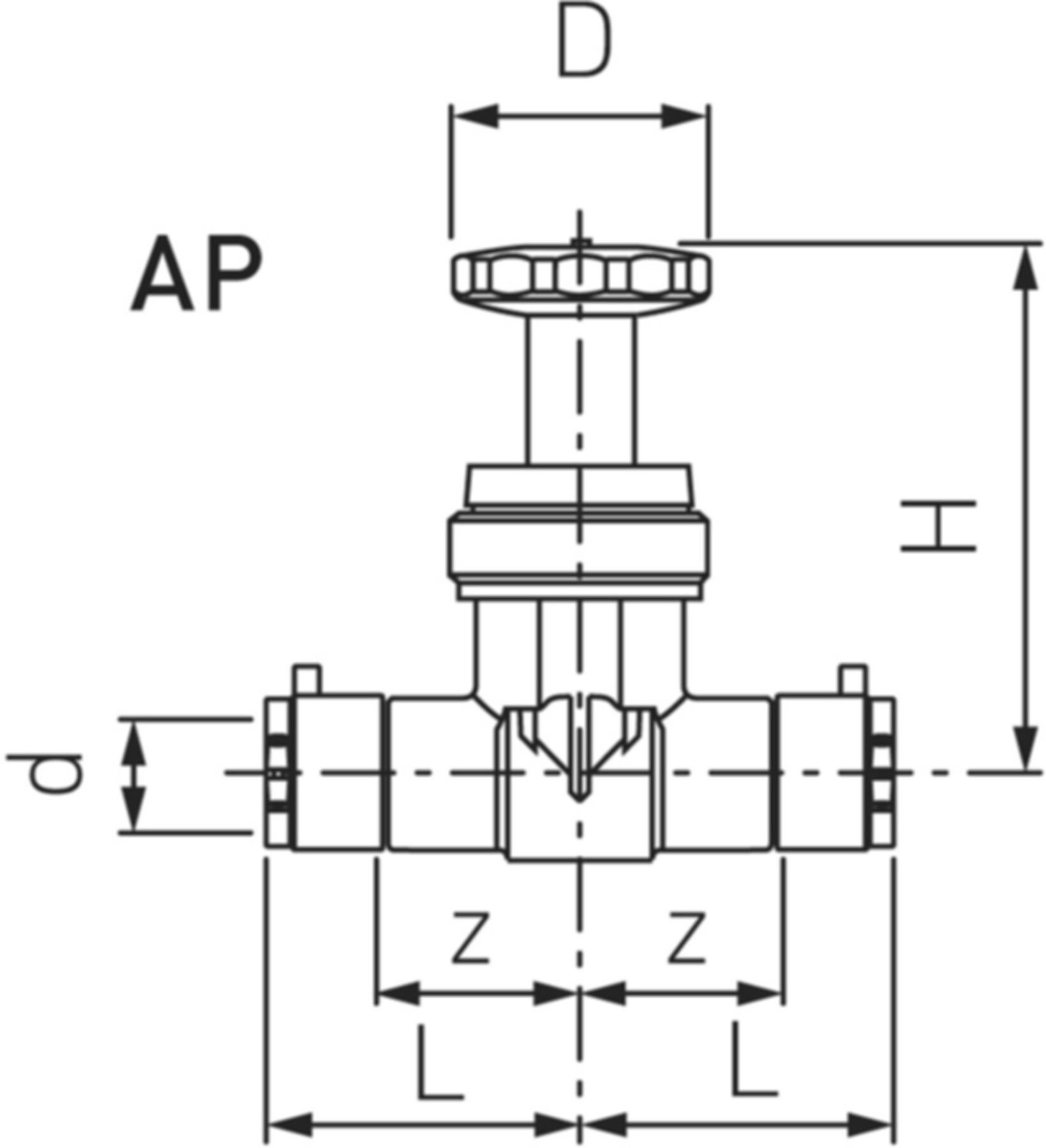 Ventil für Heizwendelschweissung 6211 50mm (DN 40) 761 069 651 - GF Instaflex-HWS-Schweisssystem