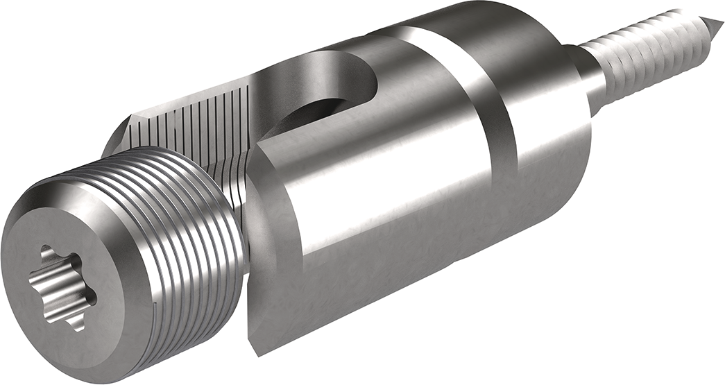 Leitungsh. m/Schraube 5x40 vernick. 6-8 AF 245.036.000 / AV 20 Fass.Abst.30mm - AF Blitzschutzprogramm