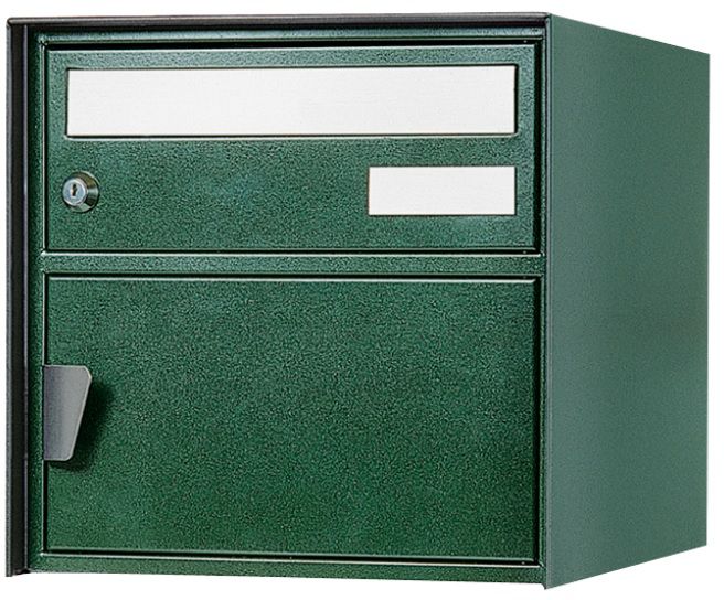Vevey, BxHxT= 302x302x408mm Stahl pulverbeschichtet, dunkelgrün - Briefkasten Huber