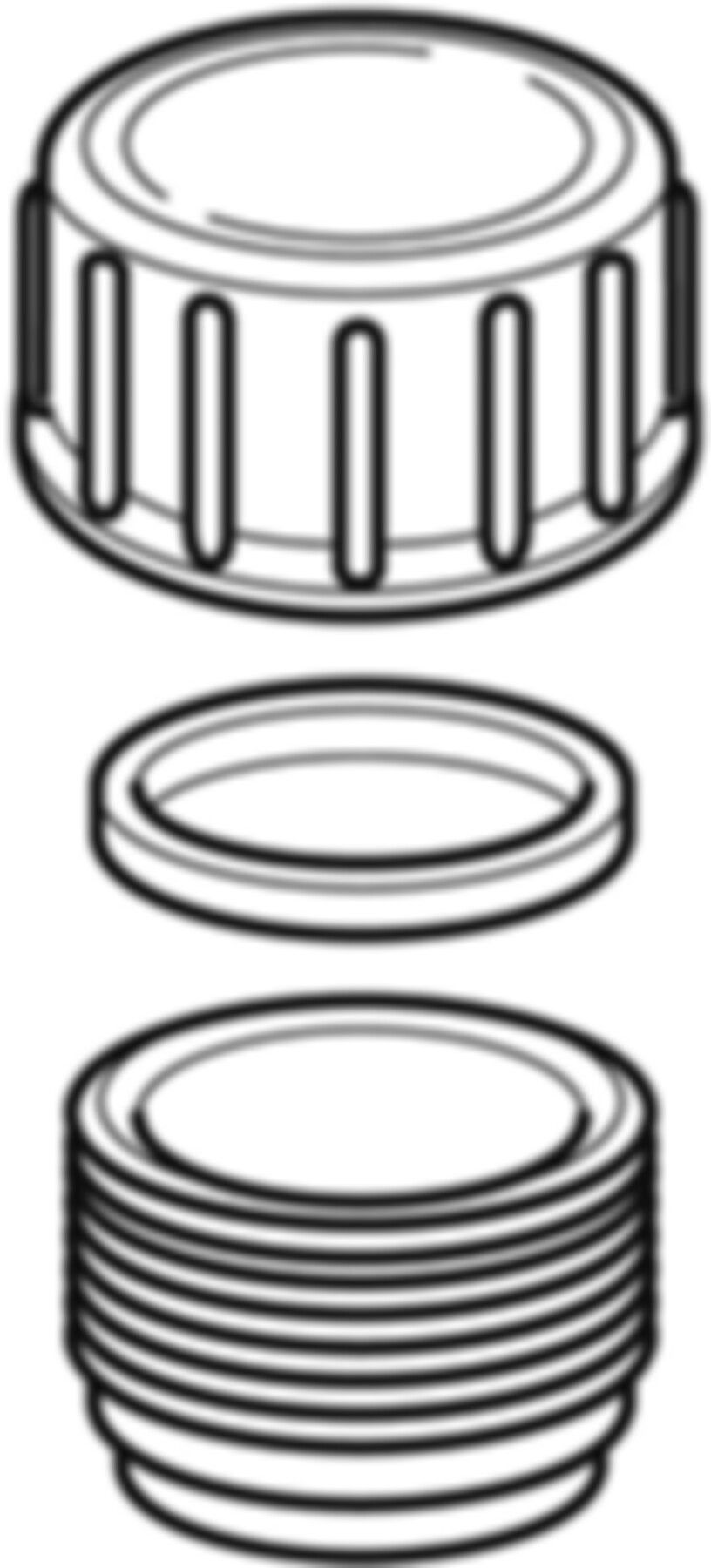 Stutzen mit Verschlusskappe komplett d 90mm 366.750.16.1 - Geberit-PE-Formstücke