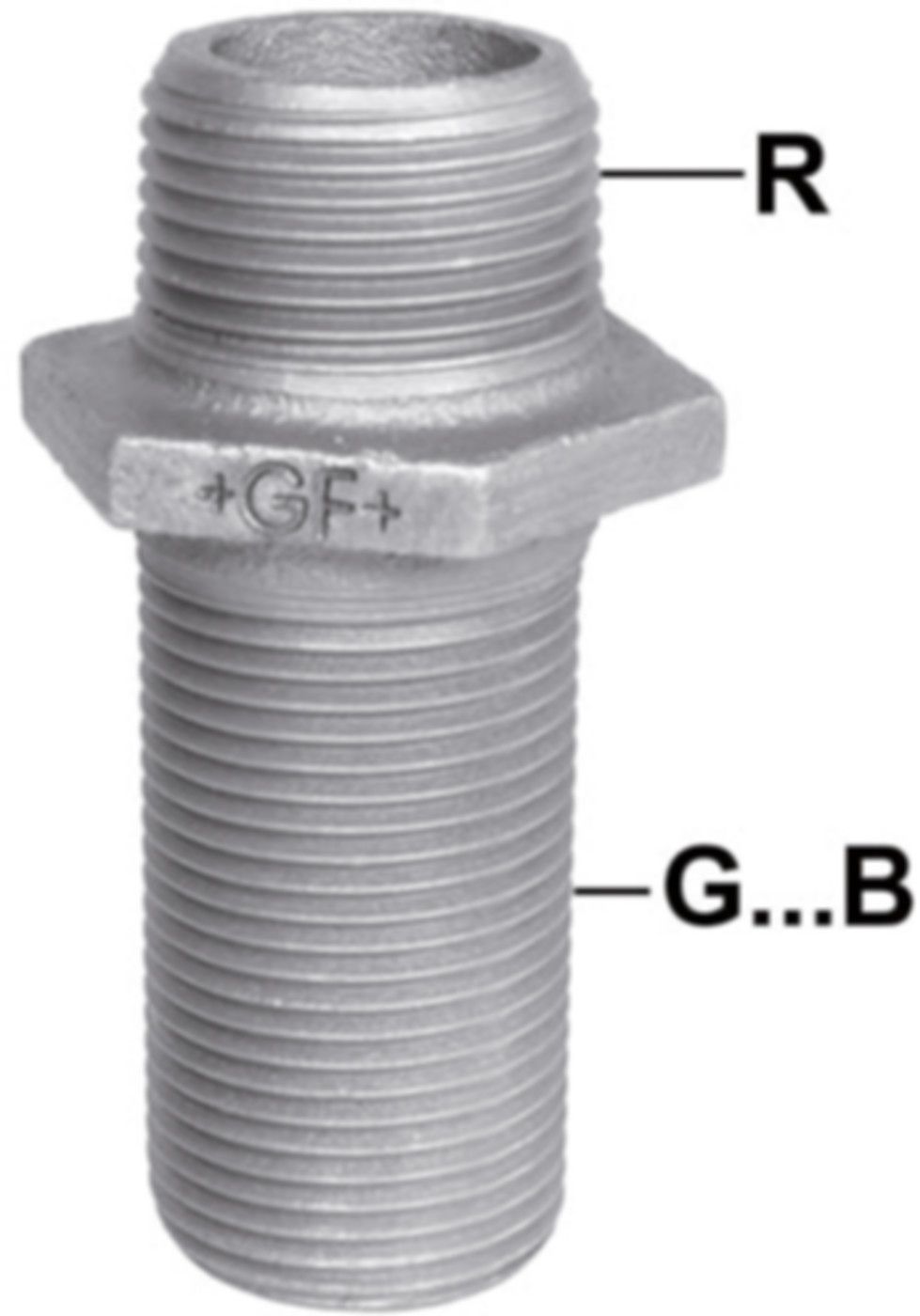 Langgewindenippel +GF+ 534V