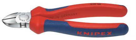 KNIPEX Seitenschneider, verchromt 7005, L= 160mm, Mehrkomp.-Griffhülle - Zangen, Schneiden