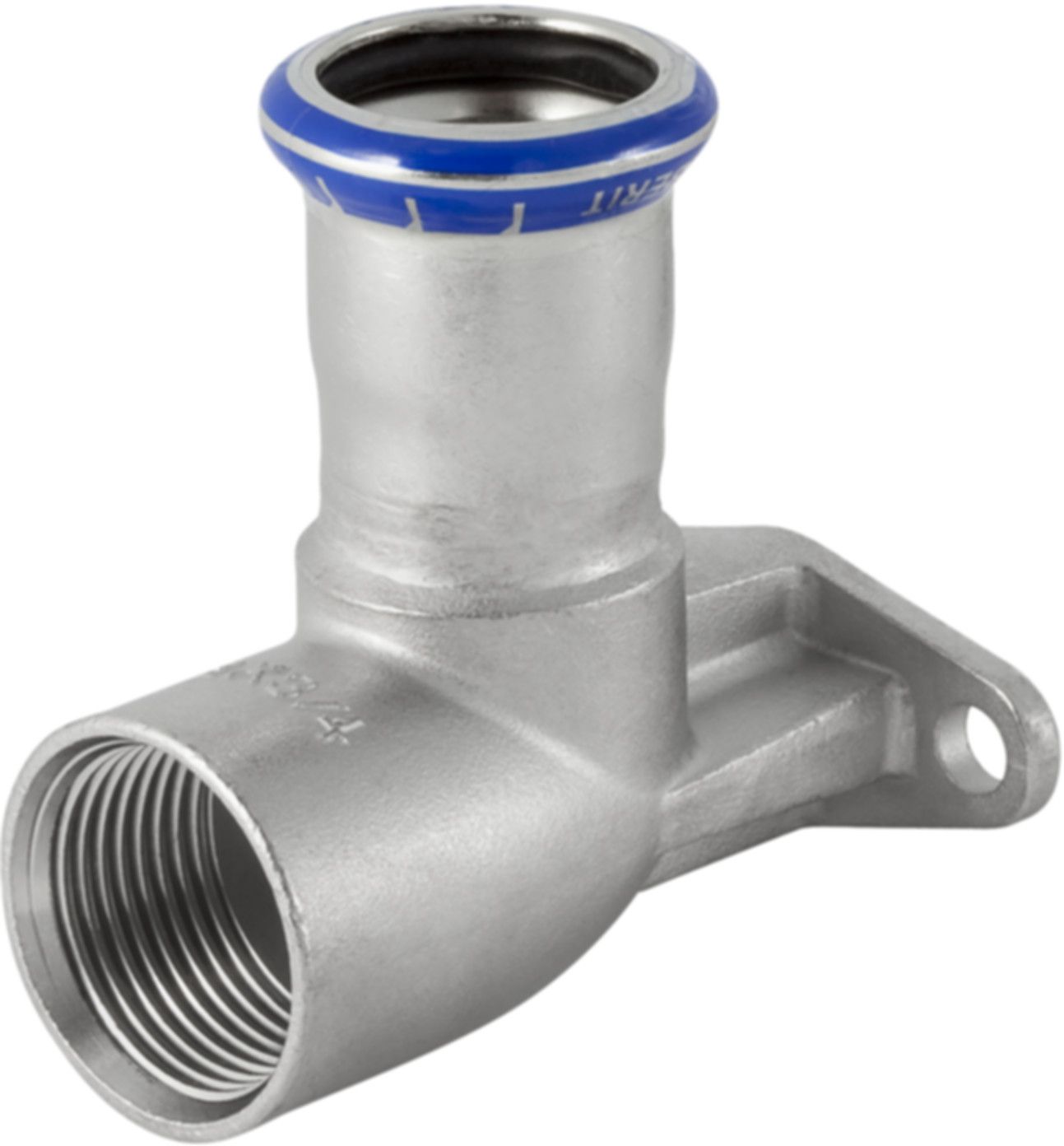 Anschlusswinkel 90° m/IG 15 x 1/2" 33423 mit Wandabstandflansch - Mapress-Sanitär-Presssystem-Formstücke