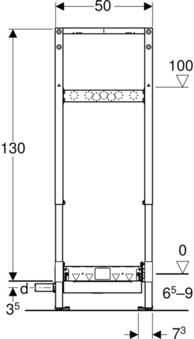 Duschelement mit Wandablauf 111.589.00.2 Typ 130 40mm AP-Armatur,niedrige Bauhöhe - Geberit-Duofix